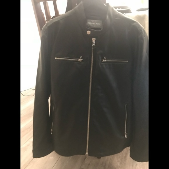 Micheal Kors Synthetic Leather Moto Jacket - Picture 4 of 6